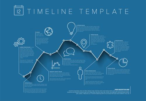 Blue Timeline Infographic Layout - 229410662