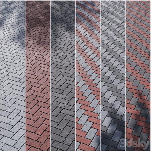 Paving Concrete Set 01(6 type colors)