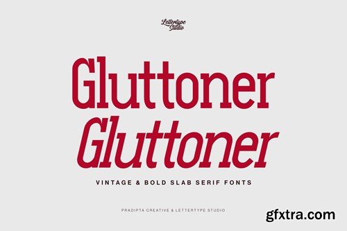 Gluttoner Vintage & Bold Slab Serif Font 2BCAPSJ