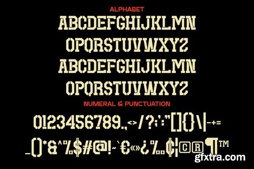 Bandex - Stencil Typeface SHPL32E