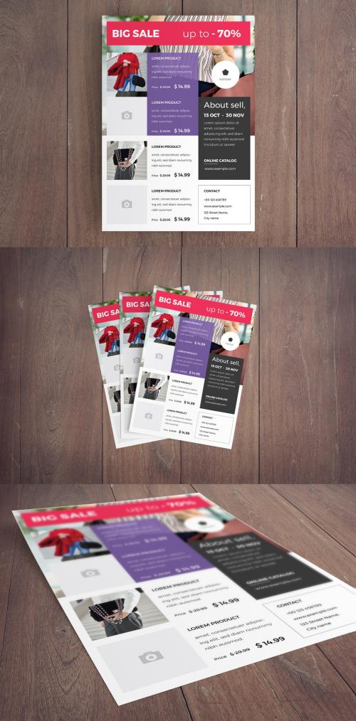 Shopping Sale Flyer Layout - 229961792