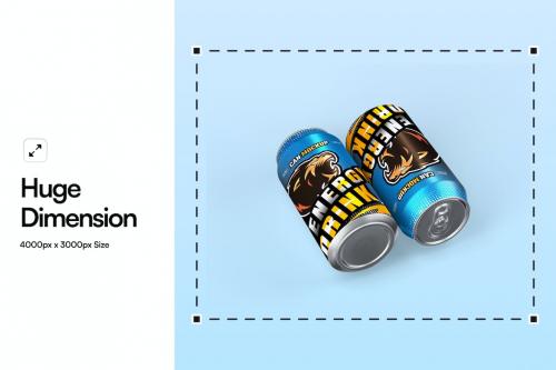 Energy Drink Soda Can Mockup