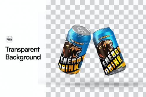 Energy Drink Soda Can Mockup