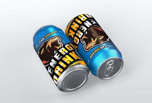 Energy Drink Soda Can Mockup