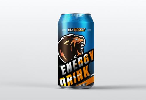 Energy Drink Soda Can Mockup