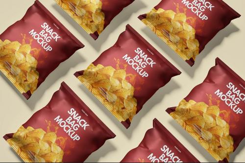 Snack Pouch Packaging Mockup