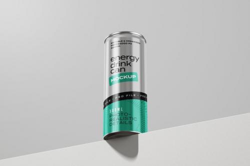 Energy Drink Can Mockup Set