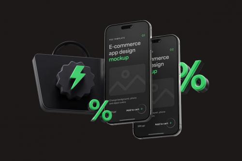 E-commerce App Smartphone Mockup Set