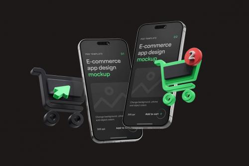 E-commerce App Smartphone Mockup Set