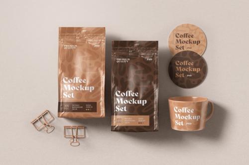 Coffee Packaging and Branding Mockup Set