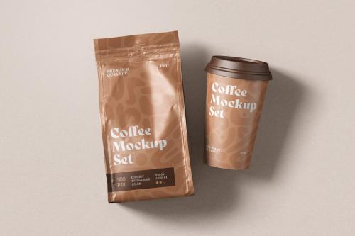 Coffee Packaging and Branding Mockup Set