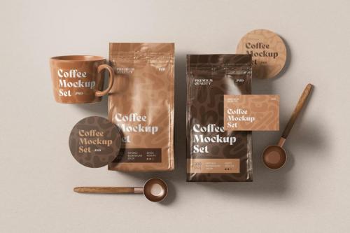 Coffee Packaging and Branding Mockup Set