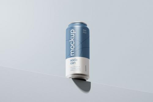 Thin Soda Can Mockup Set