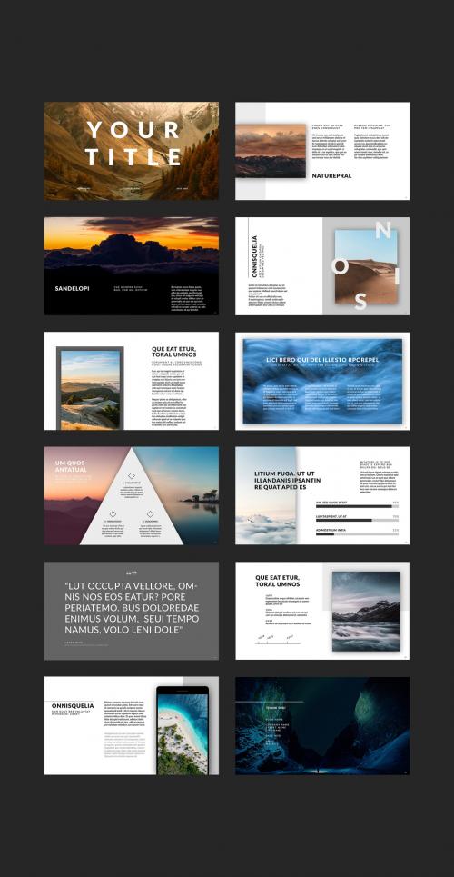 Web Presentation Layout with Grey Accents - 230700380