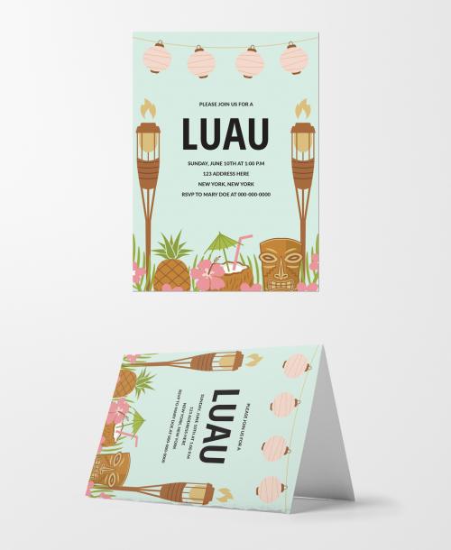 Luau Party Invitation Layout - 230709589