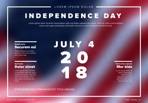 Independence Day Flyer with Flag - 230896754