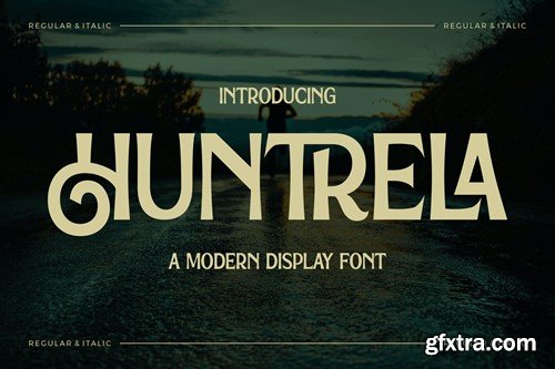 Huntrela A Modern Display Font XCSCXLF