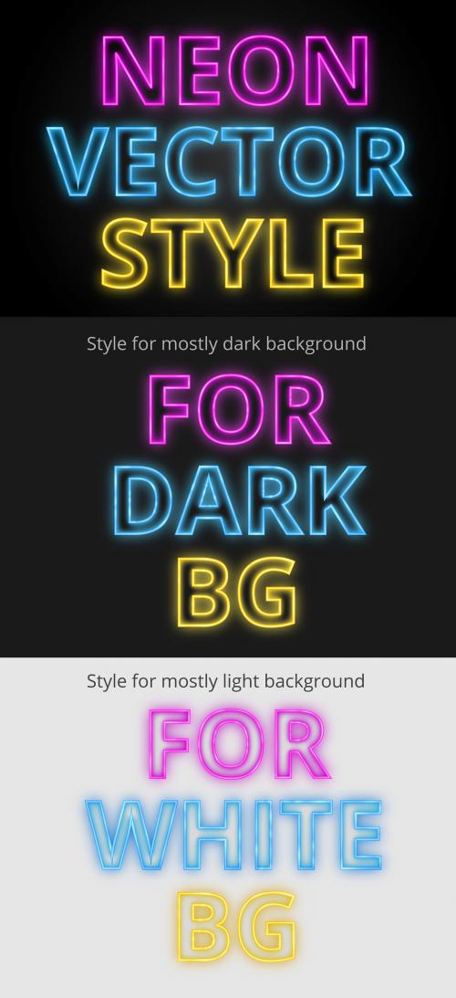 Neon Text Style - 231018815