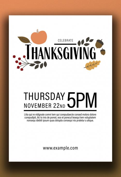 Thanksgiving Event Flyer Layout - 231028688