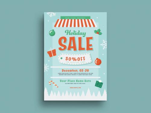 Holiday Sale Flyer Layout - 231040831