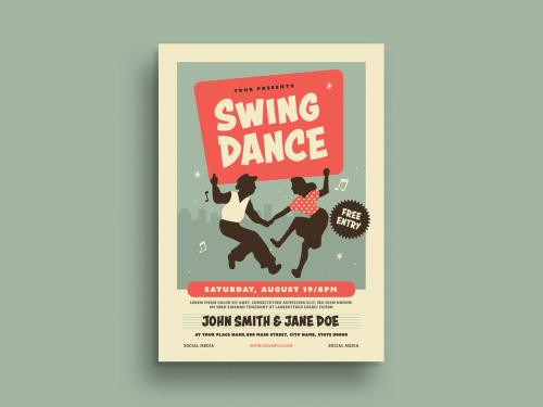 Swing Dance Event Flyer Layout - 231040865