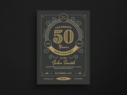 Anniversary Invitation Flyer Layout - 231040909