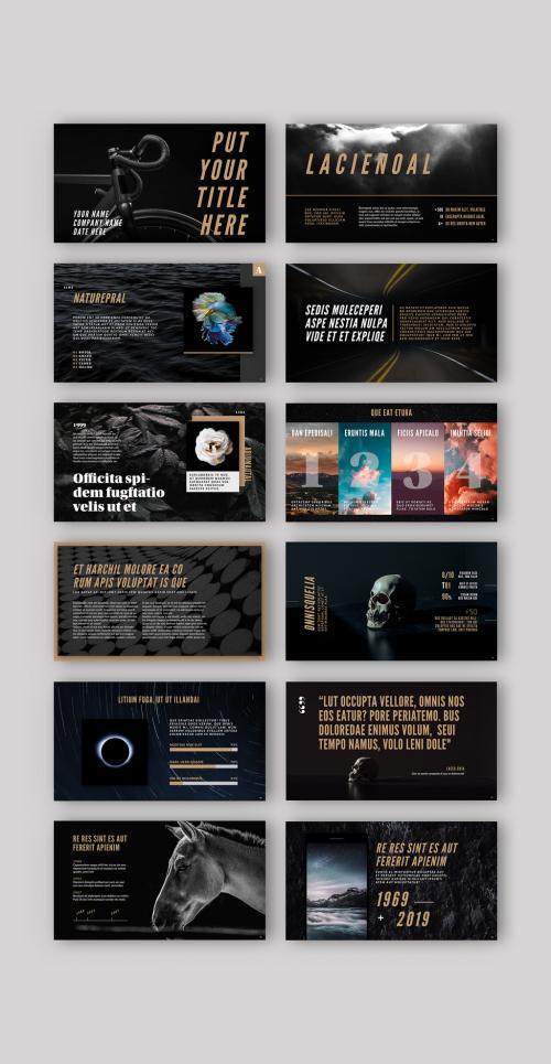 Dark Web Presentation Layout with Yellow Accents - 231241366