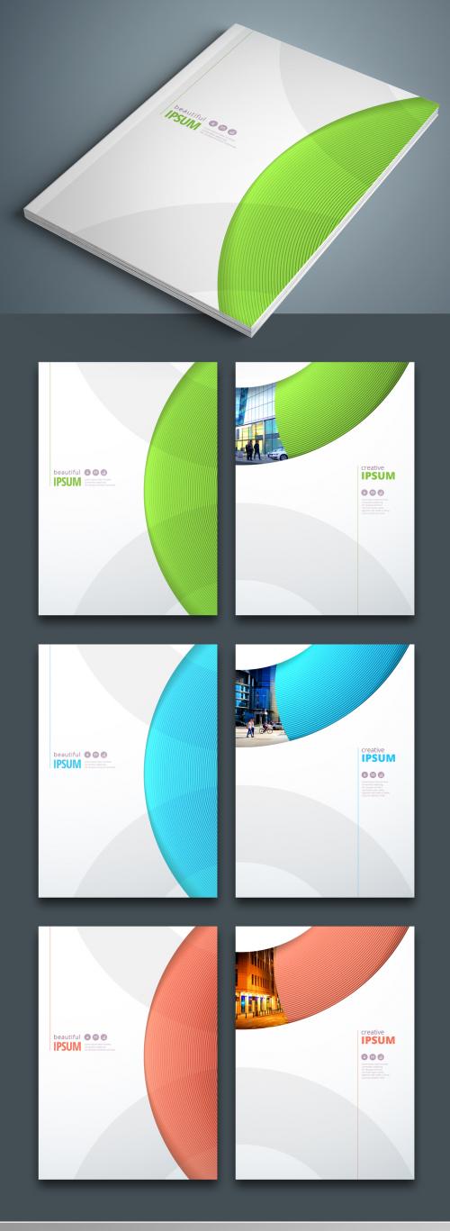 Business Report Cover Layouts with Circles - 231728886