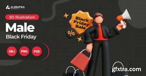 Black Friday Character Illustration Pack