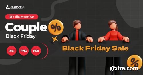 Black Friday Character Illustration Pack