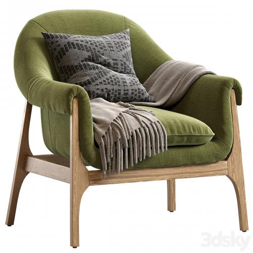 INDIO WOOD ACCENT CHAIR IN HAZE