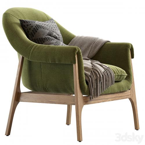 INDIO WOOD ACCENT CHAIR IN HAZE