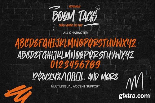 Boom Tags - Simple Graffiti Tag Font NX5X8WY