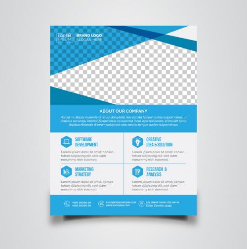 Blue Business Flyer Layout - 232530221