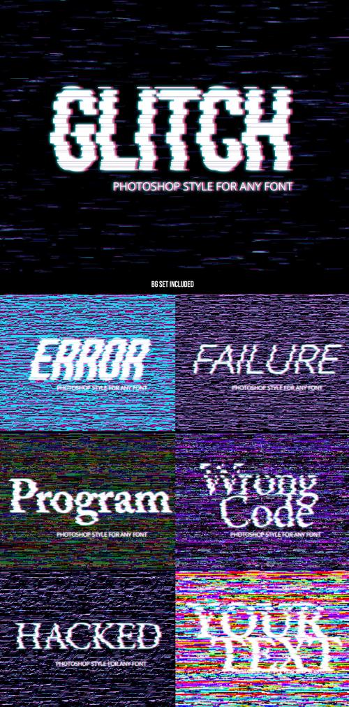 Glitch Text Effect Style - 233079565