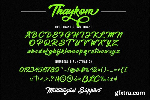 Thaykom - Hand Lettering Modern Script Typeface LRSMXC4