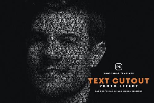 Text Cutout Photo Effect