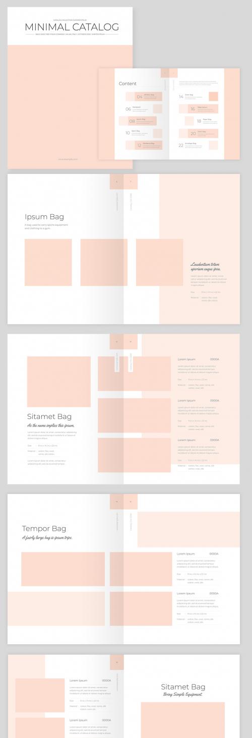 Catalog Layout with Pale Orange Accents - 233800580