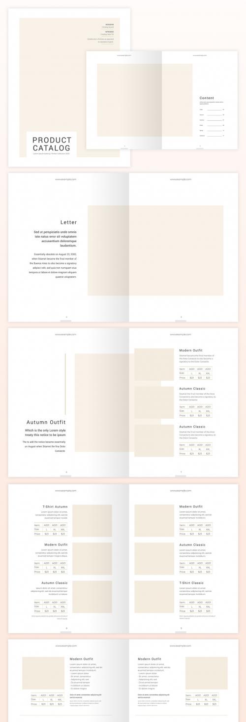 Catalog Layout with Pale Yellow Accents - 233801021