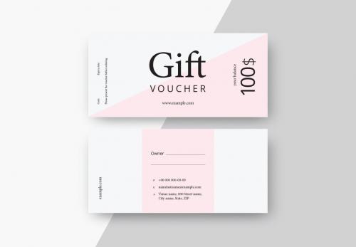 Gift Voucher Layout with Color Blocks - 234327838