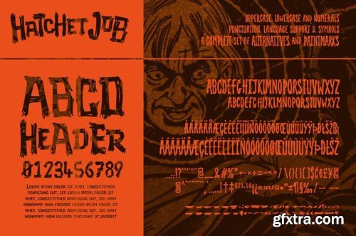 Hatchet Job - A Halloween Brush Font HHGNVSS