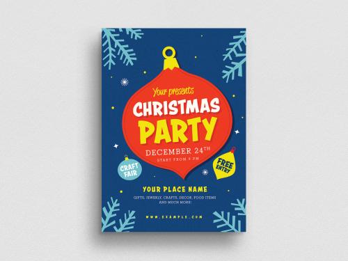 Christmas Party Flyer Layout - 234364609