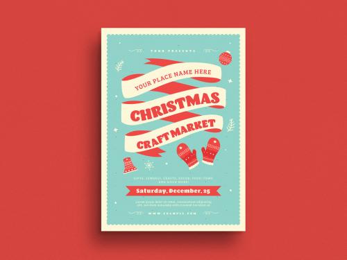 Christmas Craft Market Flyer Layout - 234364612