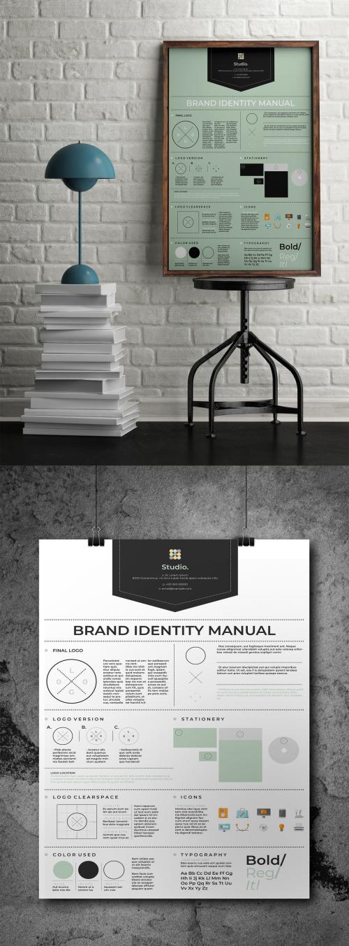 Brand Identity Manual Poster Layout - 234575370