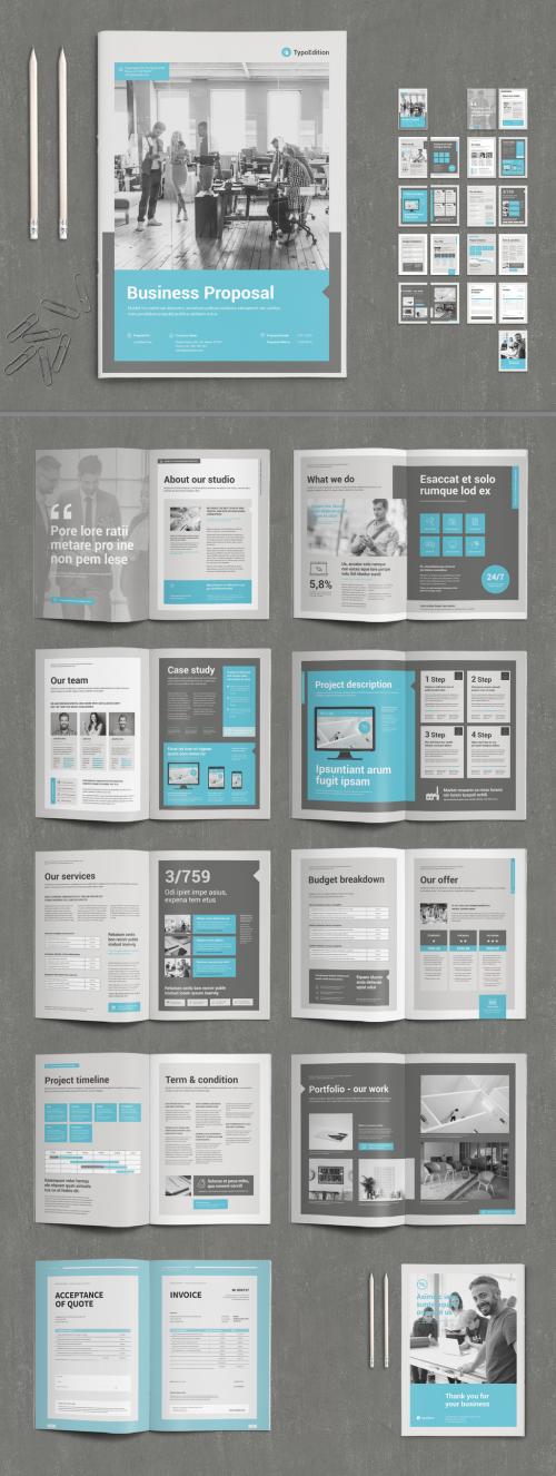 Blue and Gray Proposal Layout - 235788067