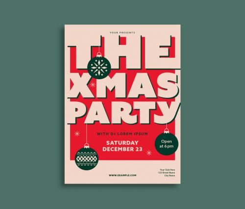 Christmas Party Flyer Layout - 235938095