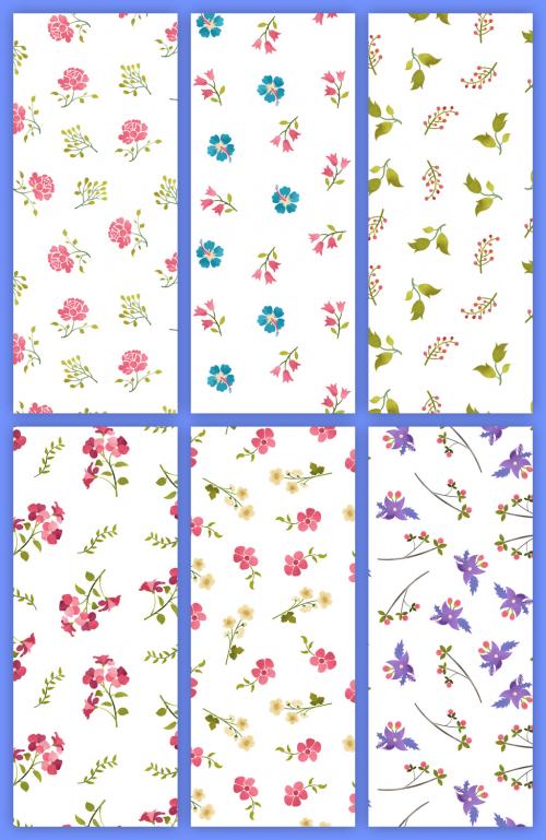 Watercolor Patterns Set - 235942296