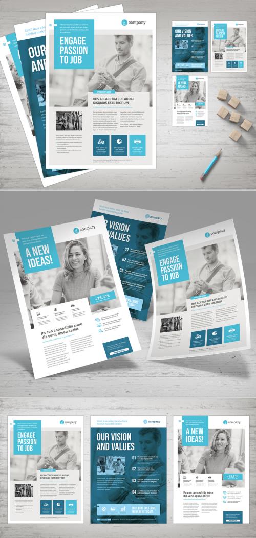 Blue and White Flyer Layout - 235968150