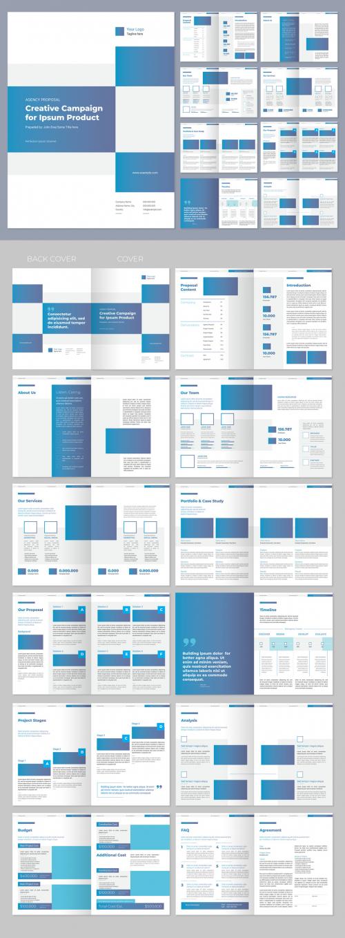 Proposal Layout with Blue Gradient Accents - 236195598