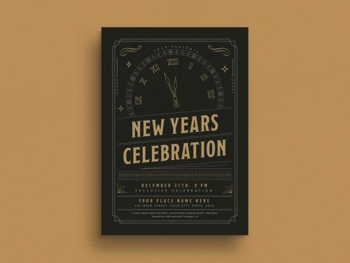 New Year's Eve Celebration Event Flyer Layout - 236334456